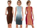 Sims 3 — Embossed Alphabet Pencil Dress by BluElla — Mesh by BluElla 2 Recolorable Palette 3 Mask Style