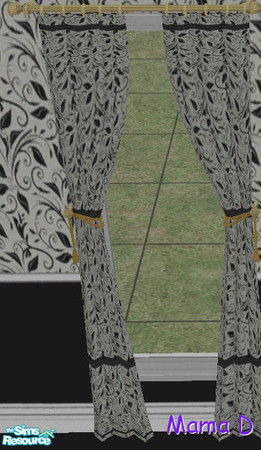 Sims 2 — Mama D's Curtains 0033 - Pattern by mamads32209 — Curtains to match my "Mama D's Sims2 Paper 0033"