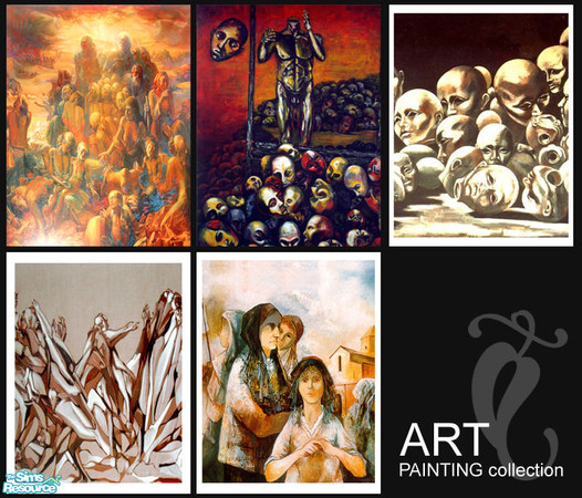 Sims 2 — ART Paintings Collection by GenoPosts.com — True painting for your sims. Frameless, clipped on metal back for