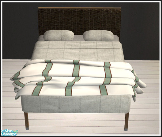 Sims 2 — Cosy sleeping aqua - throw 3 by mirake — Bedroom duo, page 4 on the Mango site