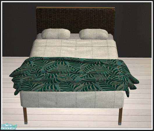 Sims 2 — Cosy sleeping aqua - throw 1 by mirake — Bedroom duo, page 4 on the Mango site