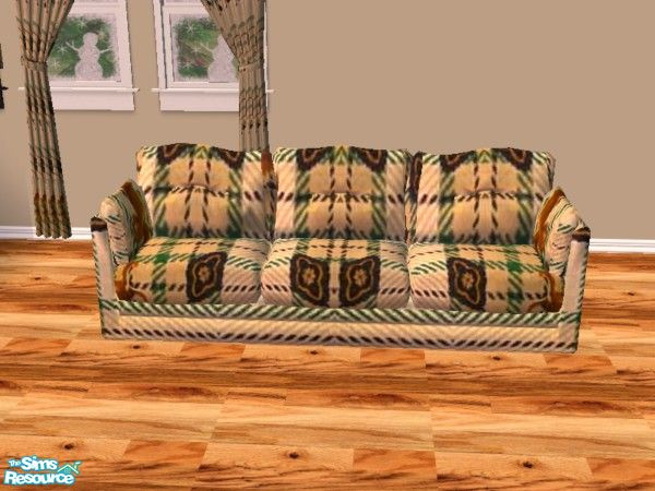 Sims 2 — Mallards and Retrievers Den -Sofa by drewsoltesz — Seven objects to decorate a country/hunting themed den or