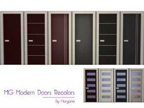 Sims 4 — MG Modern Doors Recolors by morgana14 — MG Modern Doors dark recolors + glass doors recolors