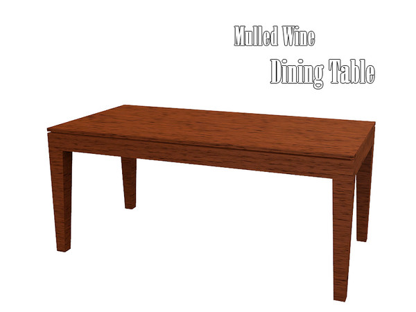 Sims 4 — Mulled Wine Dining Table by Kiolometro — Bright and juicy set for kitchen and dining room. Three recolors. The