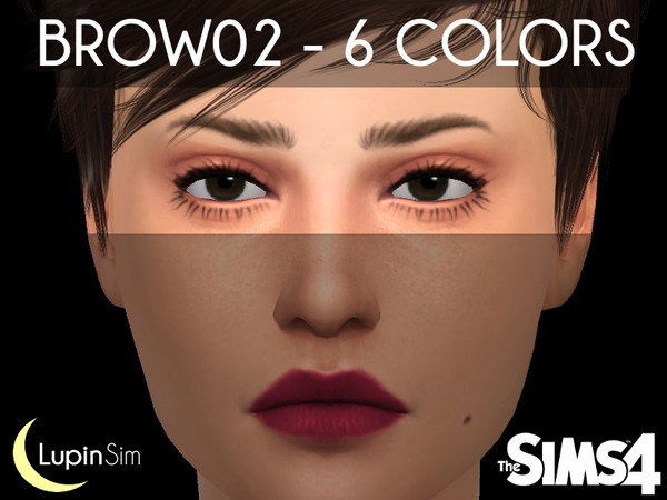 Sims 4 — LS Eyebrow 02 by LupinSim — Eyebrow in 6 colors.