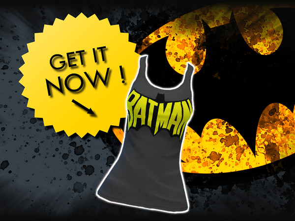 Sims 4 — Batman's Top by Eloute2 — -Sims 4 CC- Contain : 1x top Color : only 1 For : Female Adult, Young-Adult, Teenager.
