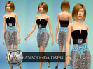 Sims 4 — Anaconda Dress by AlvaroCeballos — single piece that highlighted the image of your sim, no doubt will not spend