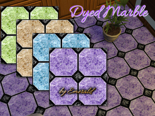 Sims 4 — Dyed Marble floors by Emerald — Dyed Marble is a perfect match for your rooms!!!!