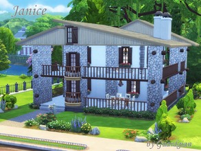 Sims 4 — Janice by Guardgian2 — Dedicated to my so supportive friend Metens, this 2 stories contemporary house features a