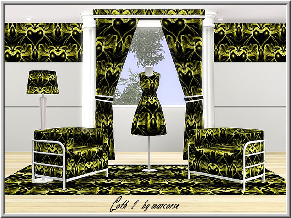 Sims 3 — Goth 2_marcorse by marcorse — Themed pattern: fantasy xray skull design