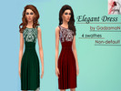 Sims 4 — Elegant Dress by GadzamaN by GadzamaN — Elegant Dress by GadzamaN Non-default 4 Swathes Female Teen-Adult-Elder 