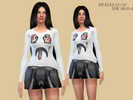 Sims 4 — Psycho Rebels Outfit by ymiyaresxo — Full outfit Skirt and sweater recolor of puresims.tumblr.com mesh 4 colors 