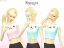 Sims 4 — Rilakkuma Crop Tops by Su-chan — Cute and simple crop tops for your Simmies. 3 colors in one package.
