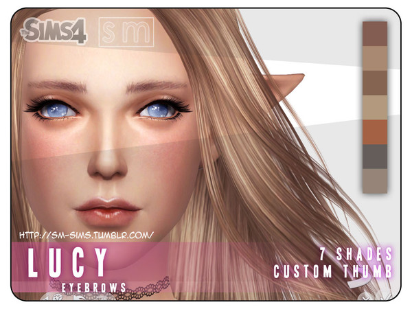 Sims 4 — [ Lucy ] - Eyebrows by Screaming_Mustard — Gentle feminine eyebrows for softer, youthful faces. Comes in 7