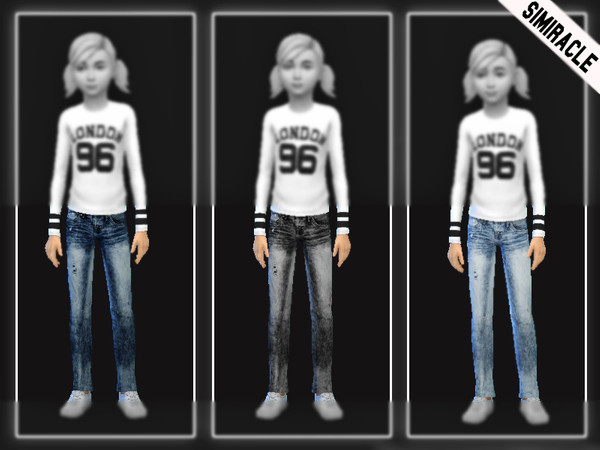 Sims 4 — Kids Jeans! by simiracle — - for boys &amp; girls