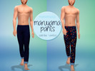 Sims 4 — Maruyama Pants by mamamaasa — Pants for your fashionable male sims. There are two versions: the solid blue one,