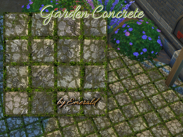Sims 4 — Garden concrete floor by Emerald — Ground floor landscaping !!!