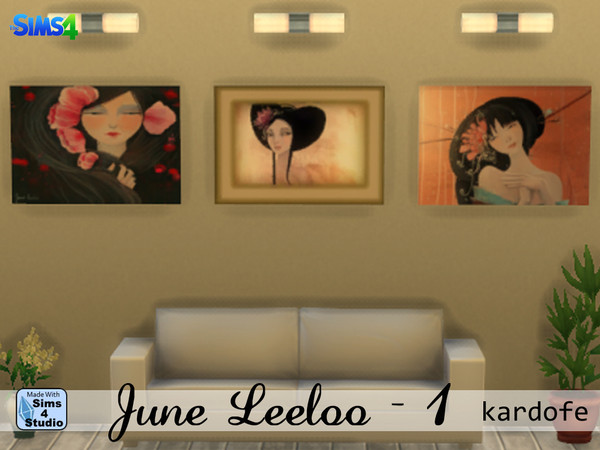 Sims 4 — kardofe_June Leelo by kardofe — Paintings illustrator June Leeloo, which will provide this fantastic touch to