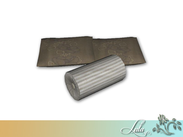 Sims 4 — Bella Vista Bedroom Decor Pillows  by Lulu265 — 2 colour variations Brown and teal Part of the Bella Vista