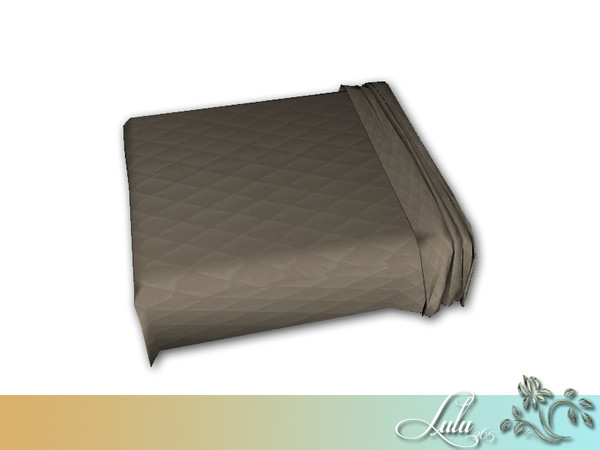 Sims 4 — Bella Vista Blanket Decor by Lulu265 — 2 colour variations Brown and teal Part of the Bella Vista Bedroom Set