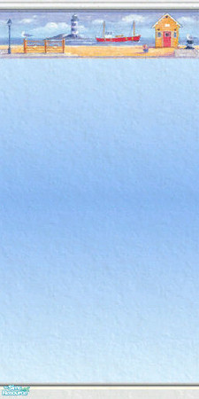 Sims 2 — Maritime Walls - Beach by hatshepsut — Nautical themed wallpaper.