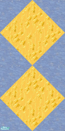 Sims 2 — NK TC47 Bedroom - Wall by MoMama — A harlequin pattern of bright yellow diamonds and dusty blue.
