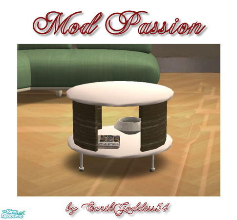 Sims 2 — Mod Passion - Coffee Table by EarthGoddess54 — Coffee table in white and dark wood, to match the Mod Passion