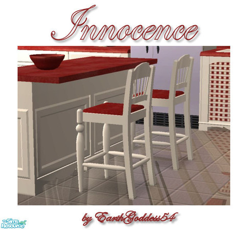 Sims 2 — Innocence Kitchen - Barstool by EarthGoddess54 — Made to match my Innocence Kitchen set. Be sure to check out my