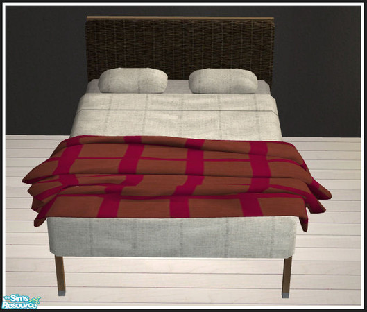 Sims 2 — Cosy sleeping red & pink - throw 4 by mirake — Bedroom duo, page 4 on the Mango site