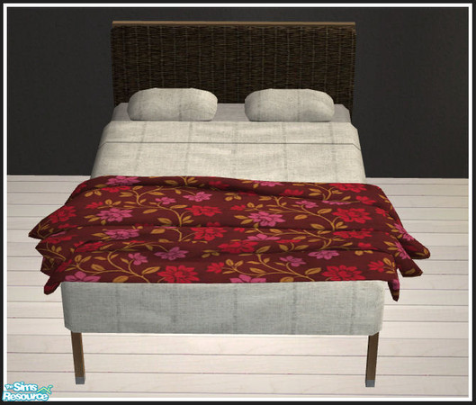 Sims 2 — Cosy sleeping red & pink - throw 1 by mirake — Bedroom duo, page 4 on the Mango site