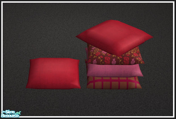 Sims 2 — Cosy sleeping red & pink - pillow 2 by mirake — 