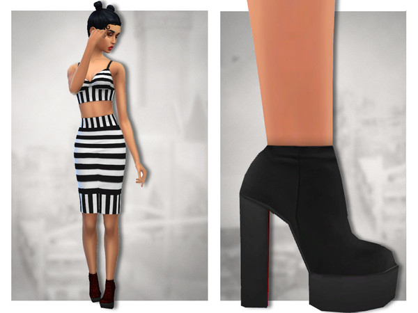 Sims 4 — Payne Boots 2 - Ankle High by Sentate — A new and Improved version of the Payne Boots; the same ankle fit with