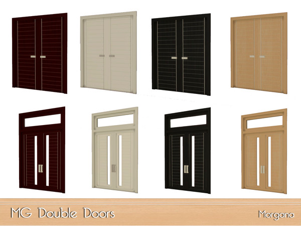 Sims 4 — MG Double Doors by morgana14 — Two new doors in 4 colours