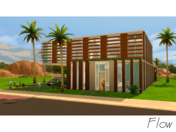 Sims 4 — Flow by fonxi121994 — Let the light flow your Sims' life with Flow, a modern and fresh house, comfortable for a