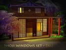 Sims 4 — Shoji windows set - Tall by Schedels-Asylum — hello This is a third part of shoji windows sets. The tallest one.
