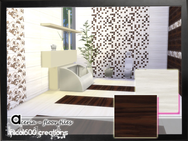 Sims 4 — Aceria - floor tiles by nicol6002 — Aceria floor tiles in 2 different colors. Suitable for any kind of interior.
