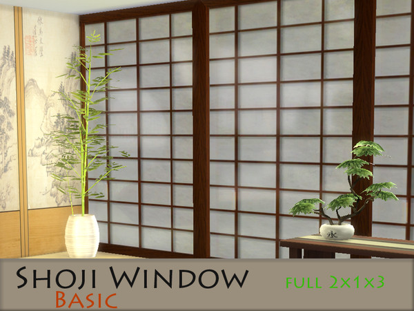 Sims 4 — Shoji window 2x1x3 full - Basic by Schedels-Asylum — My first windows set. It is just painting over the glass