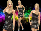Sims 4 — Black Glitter dress by Customasims — This is a beautiful black glitter dress ;) I hope you like it.
