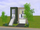 Sims 3 — Modern City House by rehcra — 2 bedrooms, 2.5 bathrooms, laundry, open plan kitchen/dining/living, study, large