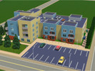 Sims 3 — Hamilton Apartment - NoCC by PhenomIIFX2 — This colorful apartment sure can light up your sims' mood! 2 stories