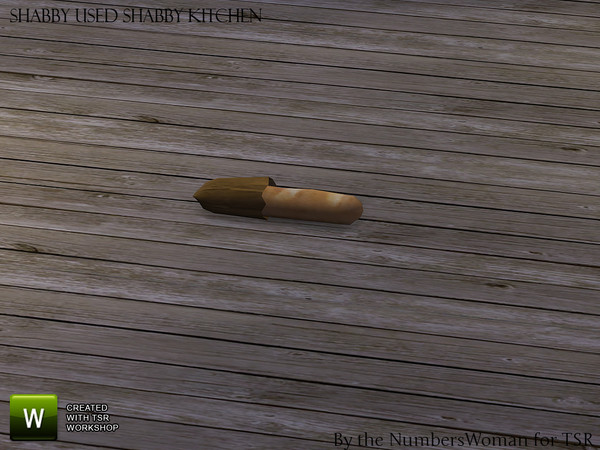 Sims 4 — Shabby Bargain Shabby Chic Kitchen Bread Loaf by TheNumbersWoman — Shabby yet affordable, the comfort oozes out