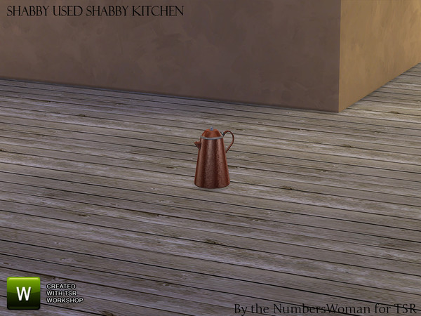 Sims 4 — Shabby Bargain Shabby Chic Kitchen Deco Coffee Pot by TheNumbersWoman — Shabby yet affordable, the comfort oozes