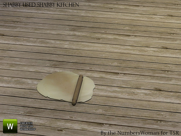 Sims 4 — Shabby Bargain Shabby Chic Kitchen Rollingpin Dough by TheNumbersWoman — Shabby yet affordable, the comfort