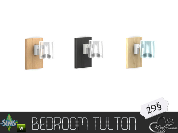 Sims 4 — Tulton Bedroom Wall Light by BuffSumm — Modern, cozy, cheap. Your young Sim want to move out from home? Stay in