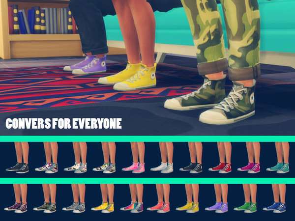 Sims 4 — Converses for everyone by doumeki — 