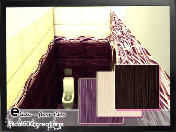 Sims 4 — Elida - floor tiles by nicol6002 — Elida floor tiles in 3 different colors. Suitable for any kind of interior.