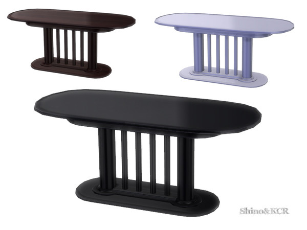 Sims 4 — Dining Eboni - Diningtable 2tl by ShinoKCR — Diningtable for 4 sims, shiny eboni, breathtaking design