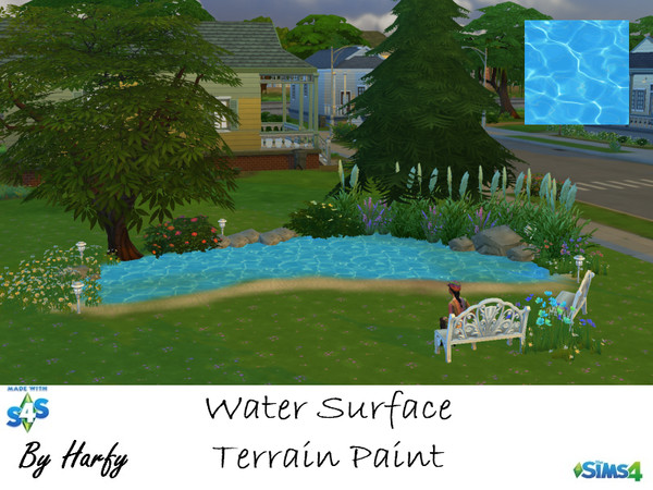 Sims 4 — Water Surface  by Harfy2 — Surface of water to create a pond