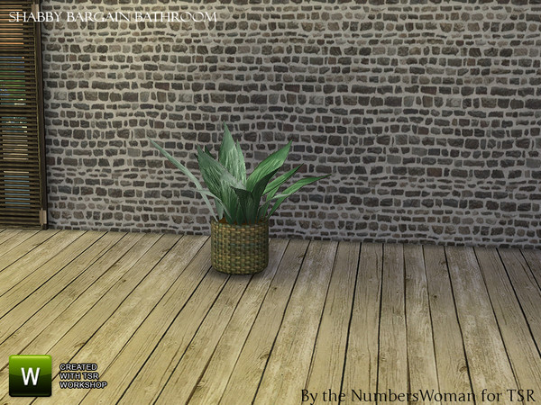 Sims 4 — Shabby Bargain Shabby Chic Bathroom Plant by TheNumbersWoman — Shabby yet affordable, the comfort oozes out of