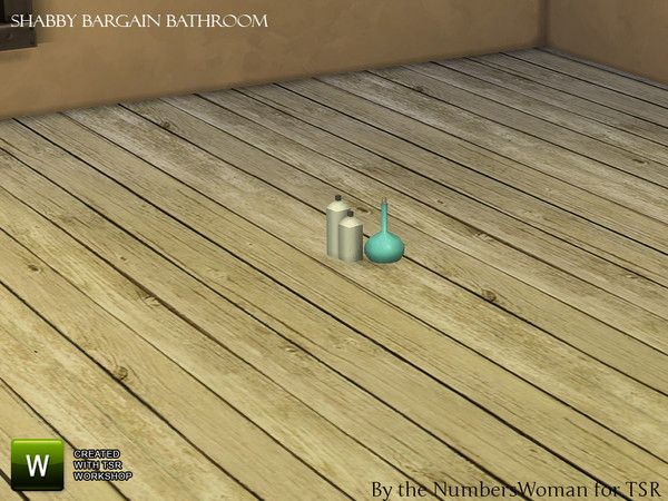 Sims 4 — Shabby Bargain Shabby Chic Bathroom Small Bottles by TheNumbersWoman — Shabby yet affordable, the comfort oozes